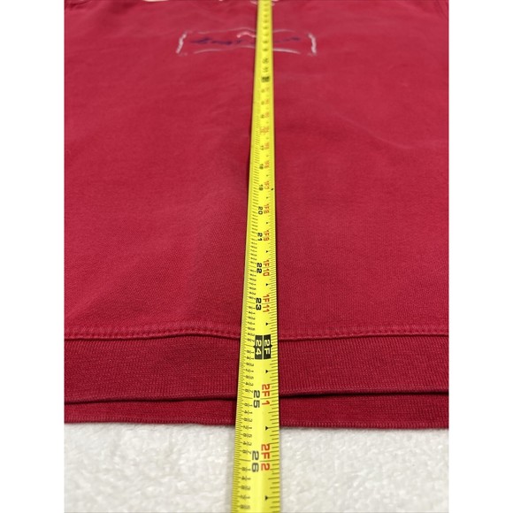 Vintage 90s LEVIS Jeans Womens Size Large Crewneck Sweater  Red Embroidered Logo - Picture 8 of 10